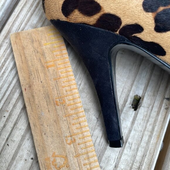 NINE WEST Madewell Cowhide Leopard Print Heels Size 4M - Picture 14 of 14